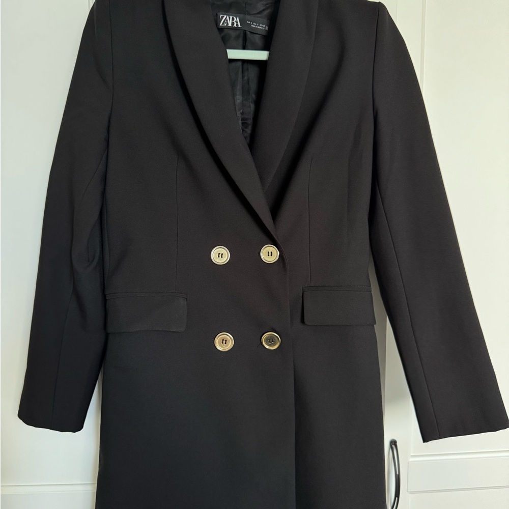 Zara Black Blazer with Shawl Collar size S
